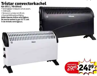 Kruidvat Tristar convectorkachel KA-5911/PD-8944E aanbieding