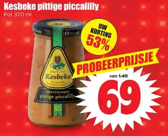 Dirk Kesbeke pittige piccalilly 370 ml aanbieding