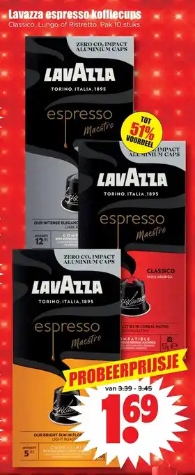 Dirk Lavazza espresso koffiecups 10 stuks aanbieding