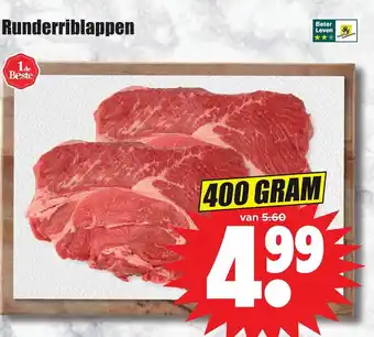 Dirk Runderriblappen 400 gram aanbieding