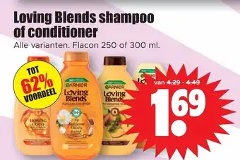 Dirk Loving Blends shampoo of conditioner 250 0f 300 ml aanbieding