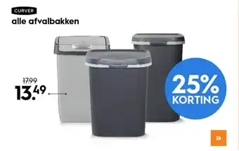 Blokker Curver alle afvalbakken aanbieding