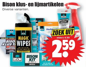 Dirk Bison klus-en lijmartikelen aanbieding