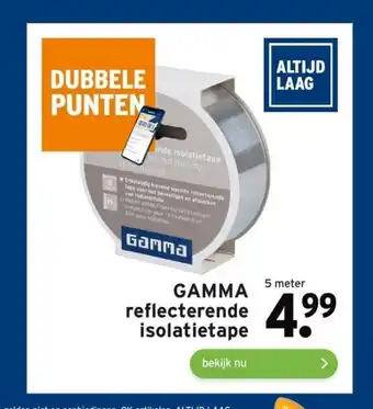 GAMMA Reflecterende isolatietape 5 meter aanbieding