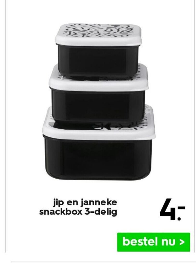 Jip en janneke snackbox 3delig aanbieding bij HEMA