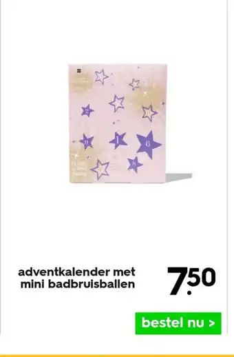 HEMA Adventkalender met mini badbruisballen aanbieding