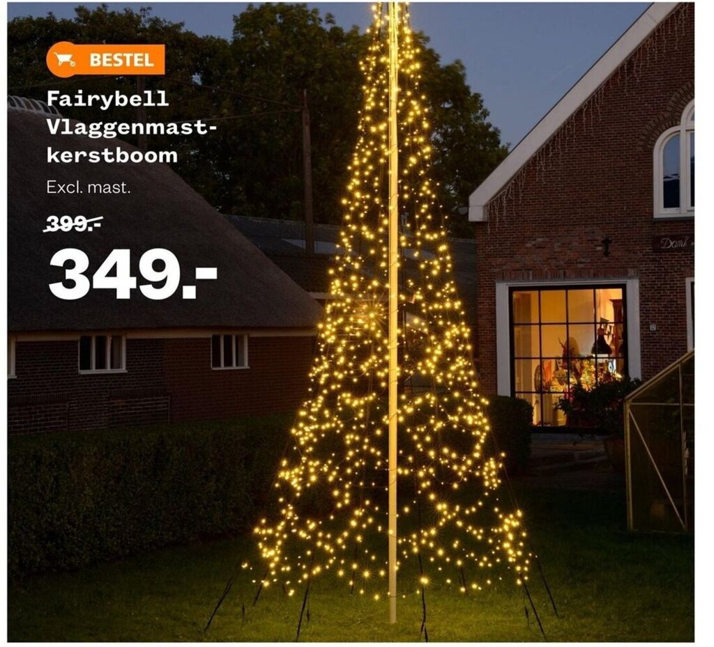 Fairybell Vlaggenmastkerstboom aanbieding bij Welkoop