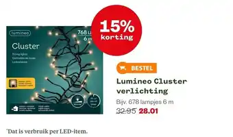 Welkoop Lumineo Cluster verlichting 678 lampjes 6 m aanbieding