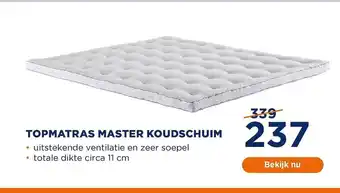 TotaalBED Topmatras master koudschuim aanbieding