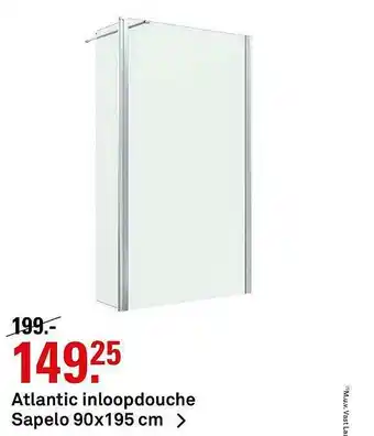 Karwei Atlantic inloopdouche sapelo 90x195 cm aanbieding