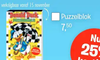 Donald Duck Puzzelblok aanbieding