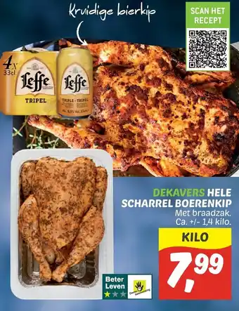 Dekamarkt Dekavers hele scharrel boerenkip aanbieding