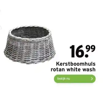 GAMMA Kerstboomhuls rotan white wash aanbieding