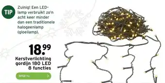 GAMMA Kerstverlichting gordijn 180 LED 8 functies aanbieding