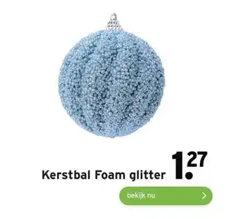 GAMMA Kerstbal Foam glitter aanbieding