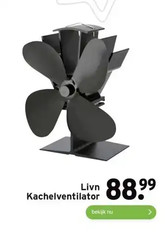 GAMMA Livn Kachelventilator aanbieding