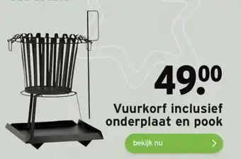 GAMMA Vuurkorf inclusief onderplaat en pook aanbieding