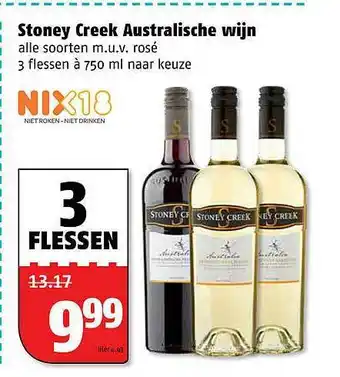 Poiesz Stoney creek australische wijn 750 ml aanbieding