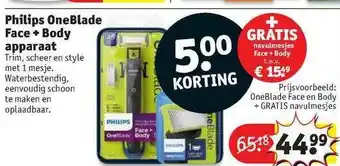 Kruidvat Philips oneblade face + body apparraat aanbieding