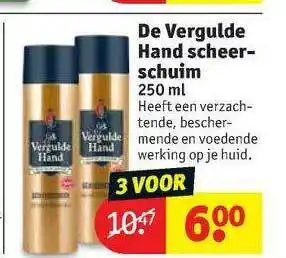 Kruidvat De vergulde hand scheerschuim 250 ml aanbieding