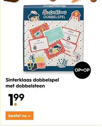 Blokker Sinterklaas dobbelspel met dobbelsteen aanbieding