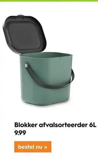 Blokker Blokker afvalsorteerder 6l aanbieding