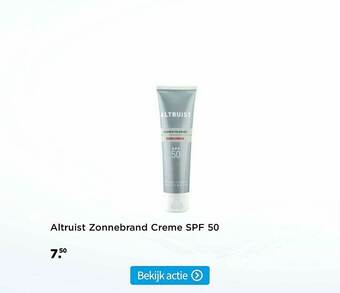 Plein.nl Altruist zonnebrand creme spf 50 aanbieding