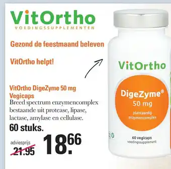 De Online Drogist VitOrtho DigeZyme 50 mg, 60 stuks aanbieding