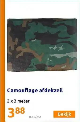 Action Camouflage afdekzeil 2 x 3 meter aanbieding