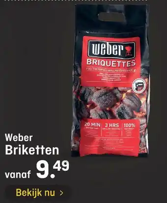 Hubo Weber briketten aanbieding