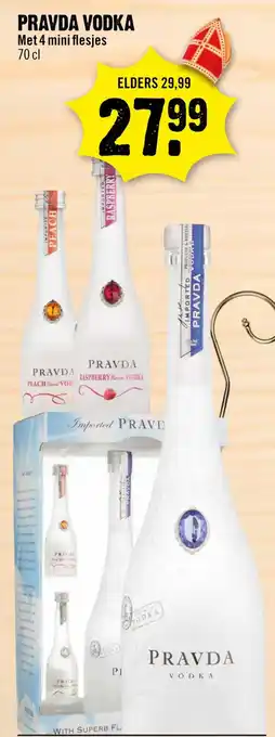 Dirck 3 Pravda vodka aanbieding