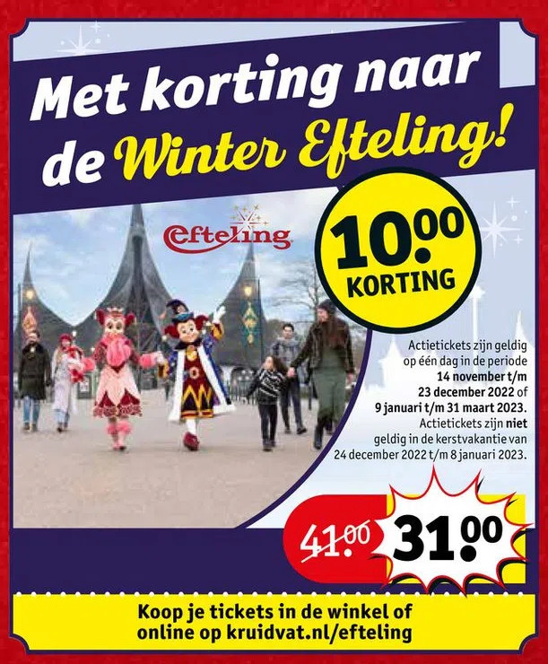 Winter efteling aanbieding bij Kruidvat