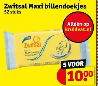 Kruidvat Zwitsal maxi billendoekjes aanbieding