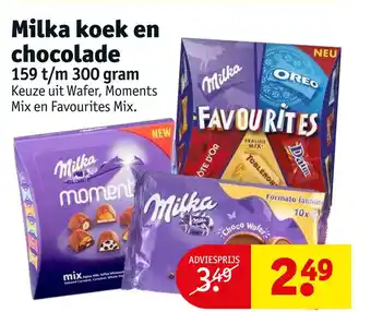 Kruidvat Milka koek en chocolade aanbieding