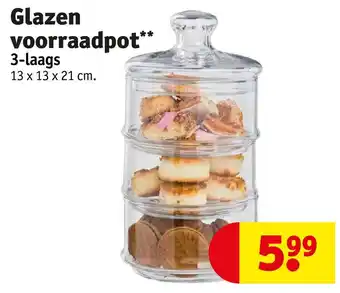 Kruidvat Glazen voorraadpot** aanbieding