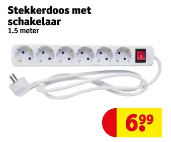 Kruidvat Stekkerdoos met schakelaar aanbieding