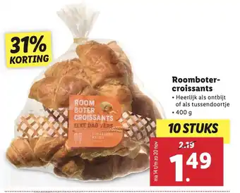 Lidl Roomboter-croissants aanbieding