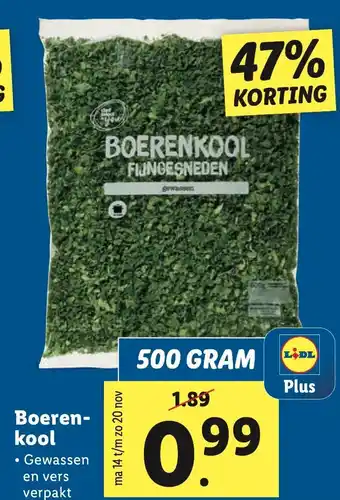 Lidl Boerenkool aanbieding