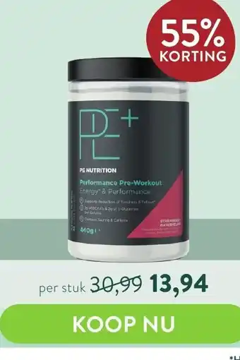 Holland & Barrett PE nutrition performance pre-workout aanbieding