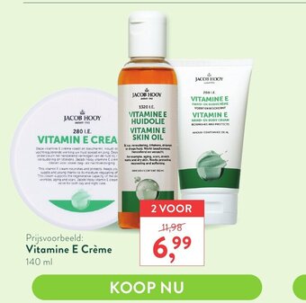 Holland & Barrett Jacob hooy vitamine E creme aanbieding