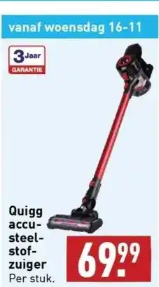 ALDI Quigg accusteelstofzuiger per stuk. aanbieding