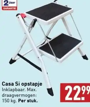 ALDI Casa si opstapje inklapbaar. max. draagvermogen: 150 kg. per stuk. aanbieding