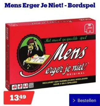 Bol.com Mens erger je niet! - bordspel aanbieding