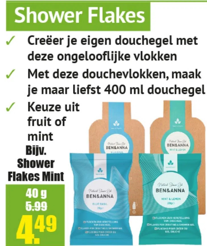 Shower flakes aanbieding bij Gezond & Wel