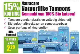 Gezond & Wel Natracare natuurlijke tampons aanbieding