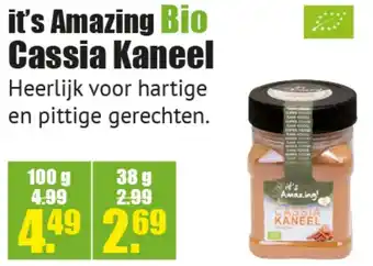 Gezond & Wel It's amazing bio cassia kaneel aanbieding