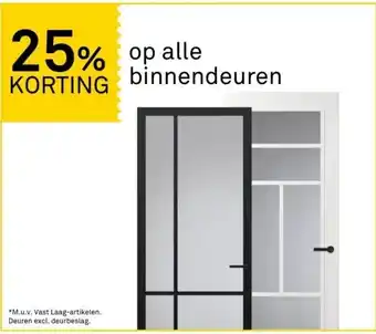 Karwei 25% korting op alle binnendeuren aanbieding