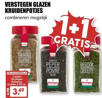 MCD Supermarkt Verstegen glazen kruidenpotjes aanbieding