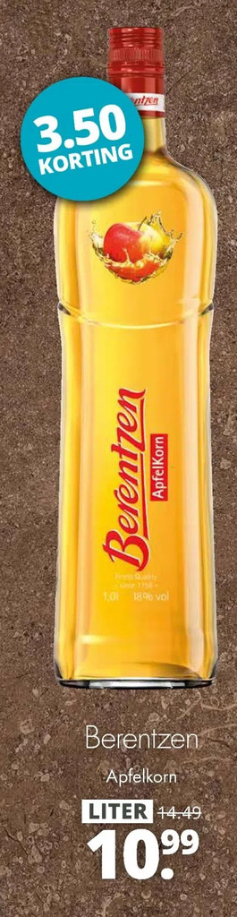 Berentzen apfelkorn aanbieding bij Mitra