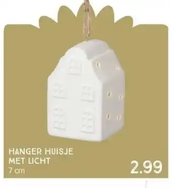 Xenos Hanger huisje met licht aanbieding